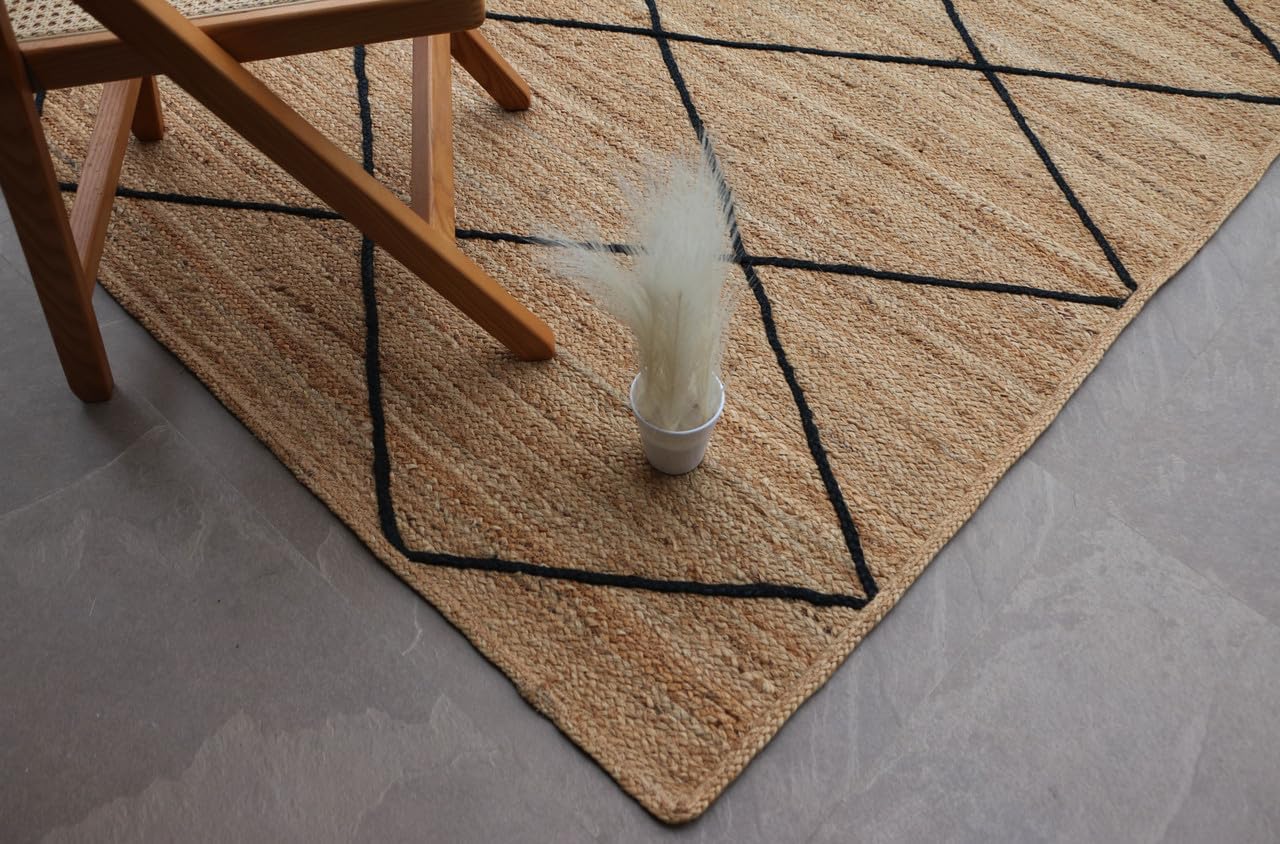 Brookfield Handmade Natural Fiber Traditional Area Rug – Soft Texture, Durable Weave, Decorative Rug for Living Room & Bedroom