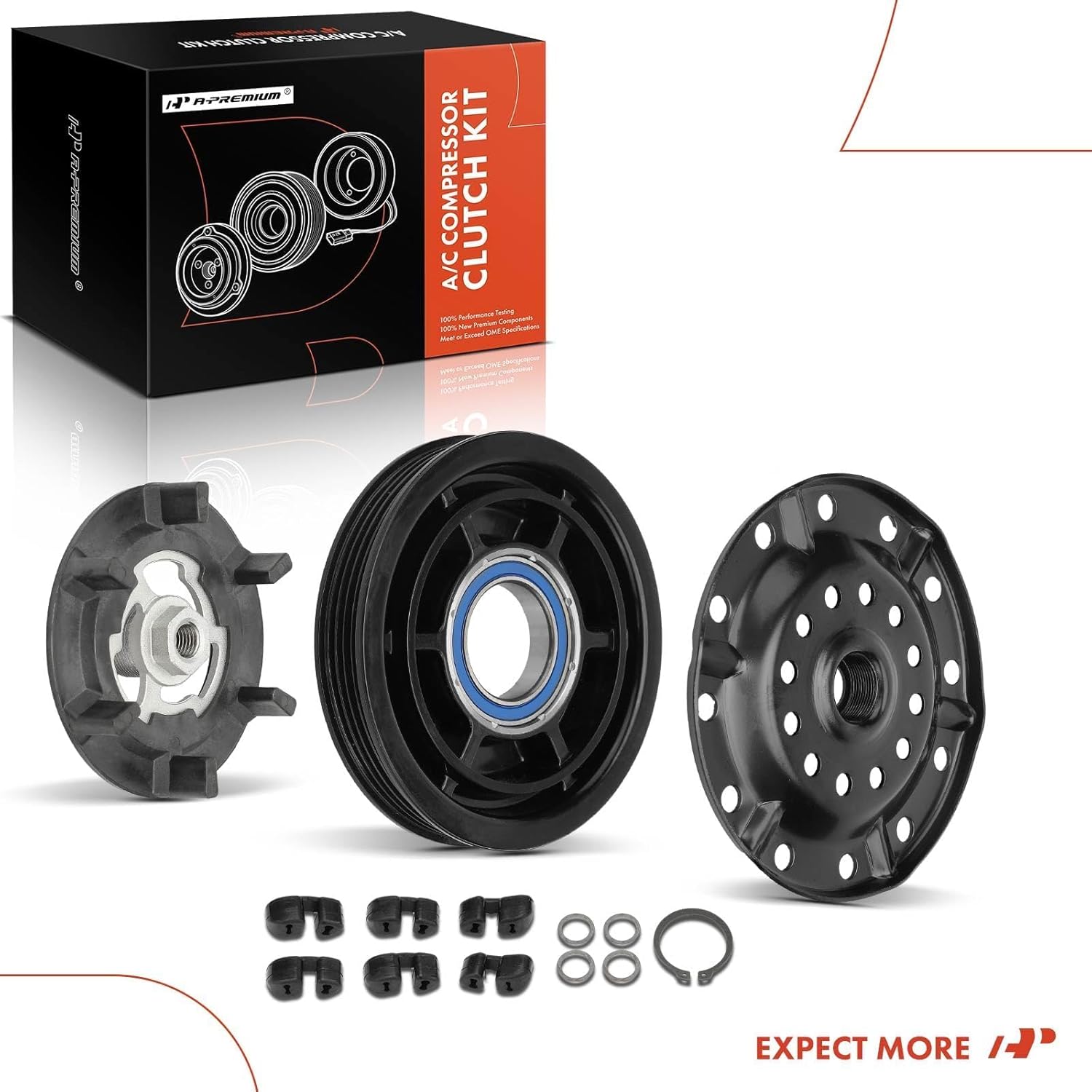 A-Premium A/C Compressor Clutch Kit Compatible with Toyota Yaris 1.5L 2006-2012