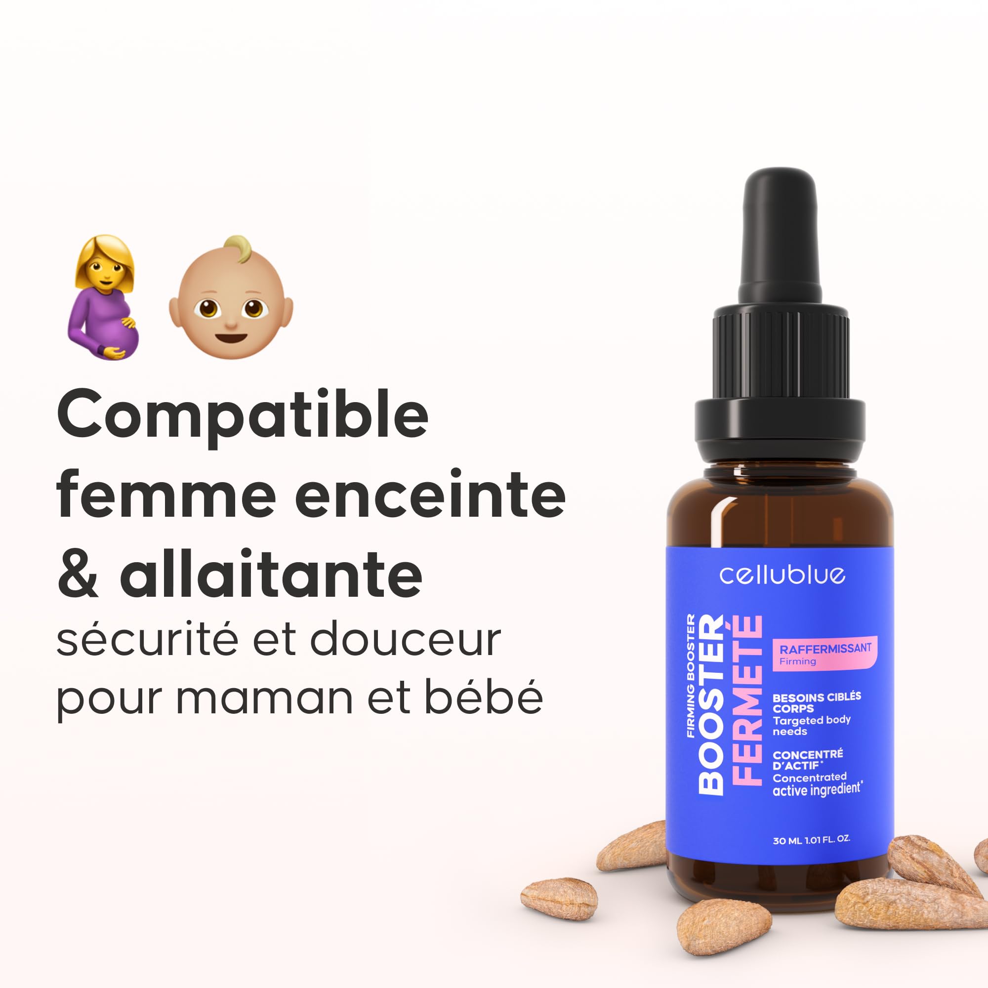 Booster Concentré Élasticité Anti-Vergetures Cellublue – Formule Innovante Naturelle pour Crème Anti-Vergetures – Peau Ferme & Lisse