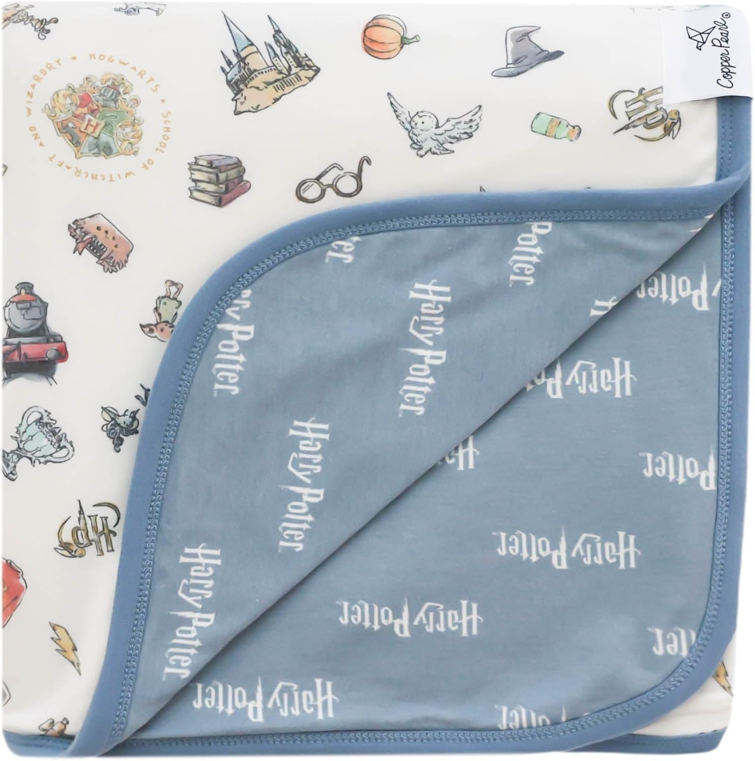 Copper Pearl Wizarding World Three-Layer Quilt: Soft, Breathable, Cozy Blanket for Boys & Girls | Toddler & Newborn | 46x46 Premium Polyester/Rayon