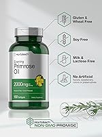 Vista 5 de Horbäach Evening Primrose Oil Softgels 2000 mg 150 Pills Cold Pressed, Hexane Free Supplement with GLA Non-GMO, Gluten Free