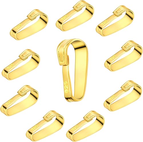 10 piezas de plata de ley 925 conectores de cierre para collar, gancho de fianza a presión, clip de pinza, colgante, broches, conector de cadena