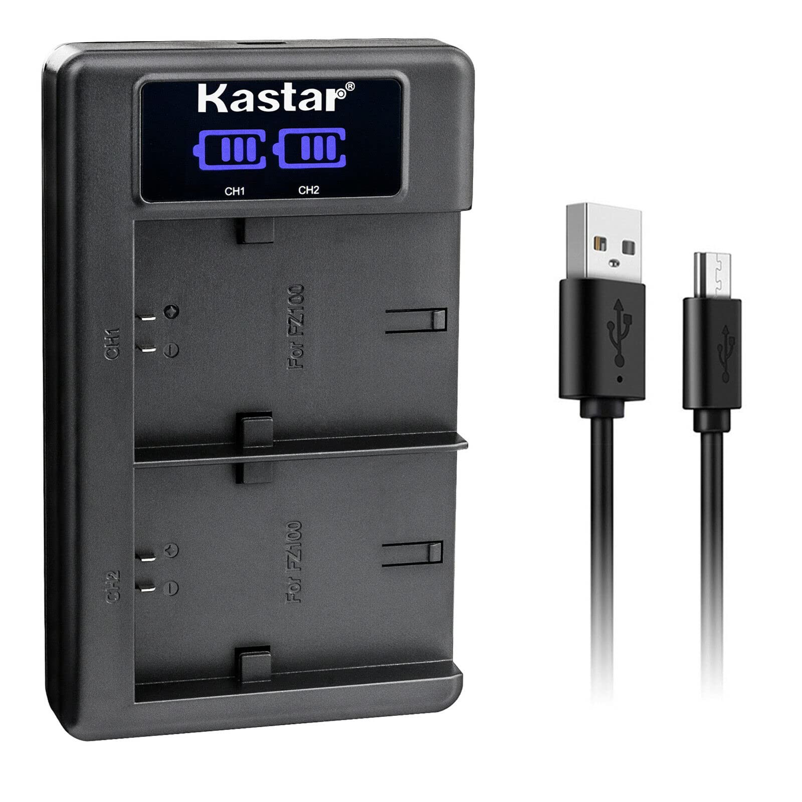 Kastar NP-FZ100 LKD2 USB Battery Charger Compatible with Sony NP-FZ100 FZ100 Battery, Sony BC-QZ1, NPA-MQZ1K Charger, Sony Camera Grip VG-C3EM
