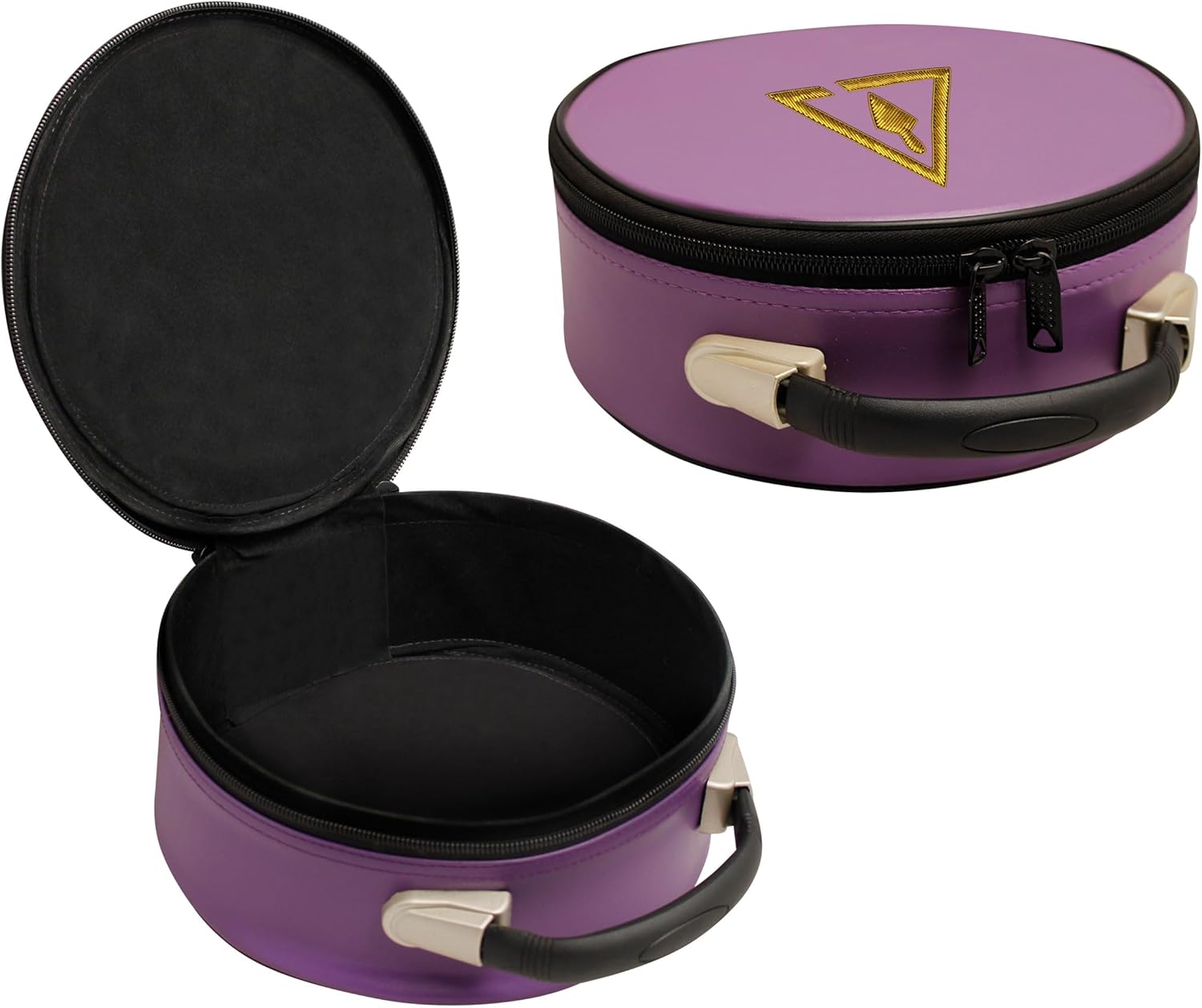 Scottish Rite Masonic Cap Case – Premium Imitation Leather, Portable Fez Storage & Display Box - Hand Embroidery (31st Degree Scottish Rite)