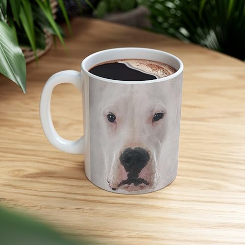 Miniatura 8 de Funny Gifts - Taza de café con diseño de perro argentino, diseño de perro argentino, taza de cerámica blanca, 11 onzas
