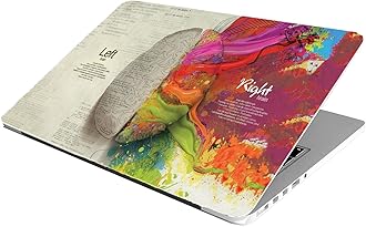 Laptop Skin Stickers HD Quality Sticker for Laptops Upto 15.6" Compatible with Apple/Dell/HP/Lenovo/Acer/Asus/Sony (Dustproof|Waterproof|Scratchproof|Reusable)-Left Right Brain OG