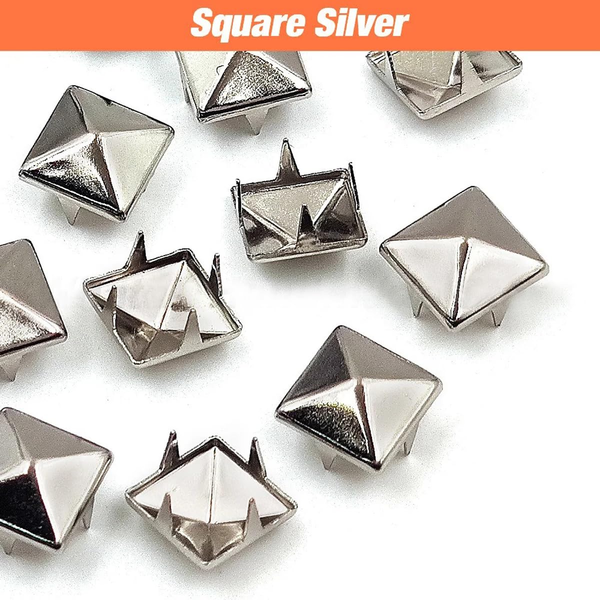 Amazon.com: LKXHarleya 100pcs 12mm Metal Pyramid Studs, 4 Prong
