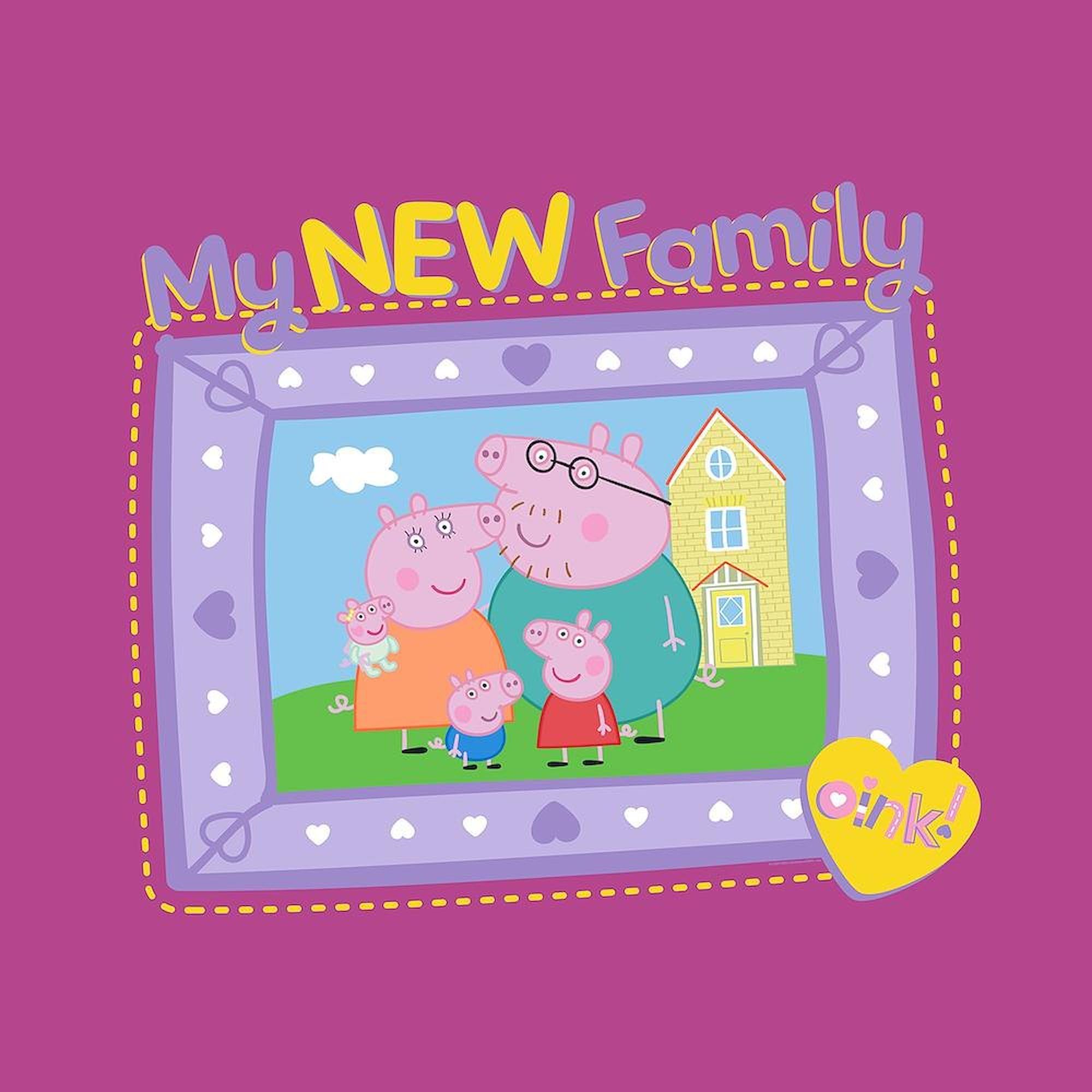 CafePress Peppa Pig: My New Family Queen Duvet Cover, Printed Comforter Cover, Unique Bedding