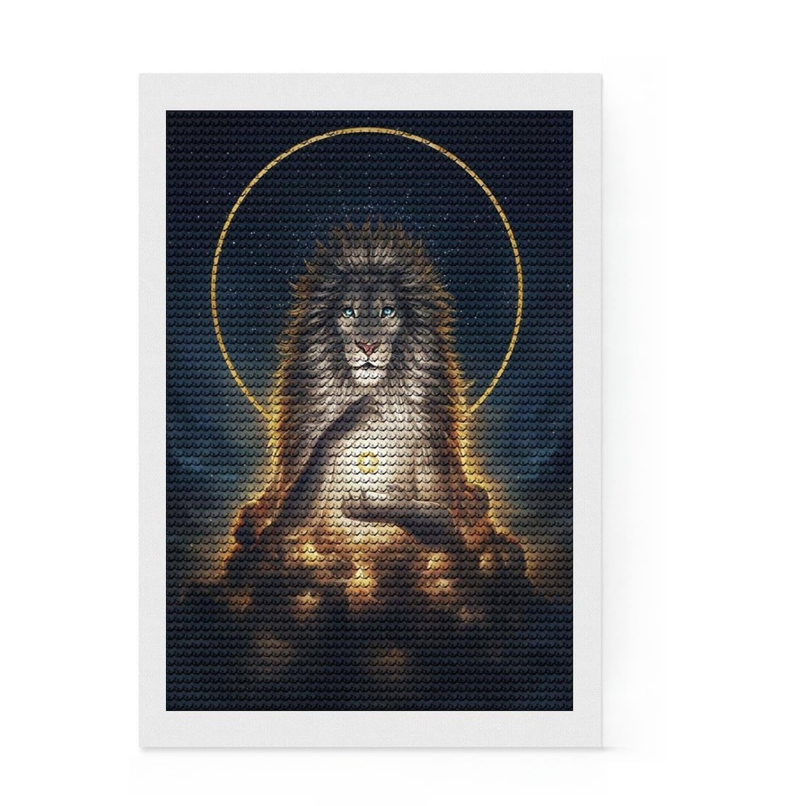 Junmoney Soulkeeper Diamond Painting Canvas Set 8"x12", Vintage Style Decor, for Beginners, Creative Leisure Activity, Christmas Gift