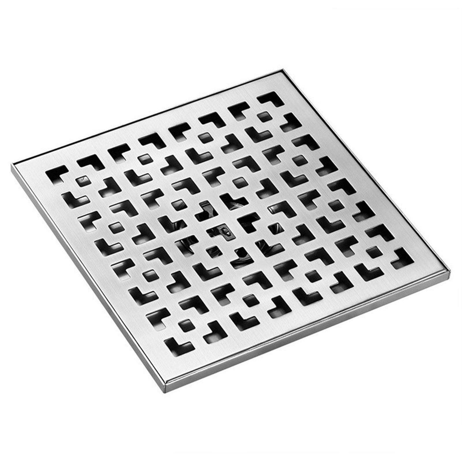 Siphon de sol en acier inoxydable de 12 pouces avec couvercle amovible pour douche moderne