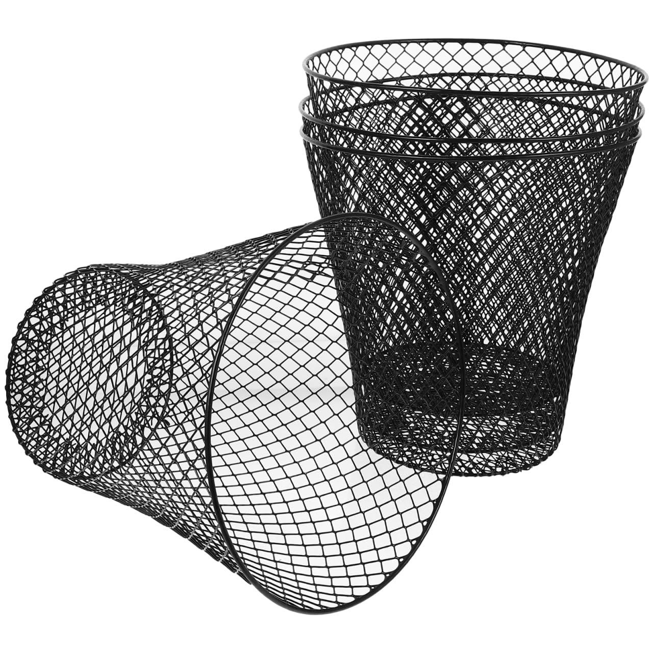 4pcs Chicken Wire Cloche Plant Protector Cover, Black Iron Garden Plant Cover, Metal Mesh Plants Cages to Keep Animals Out for Indoor Outdoor Garden, Wire Protection Basket for Seedlings, Vegetables