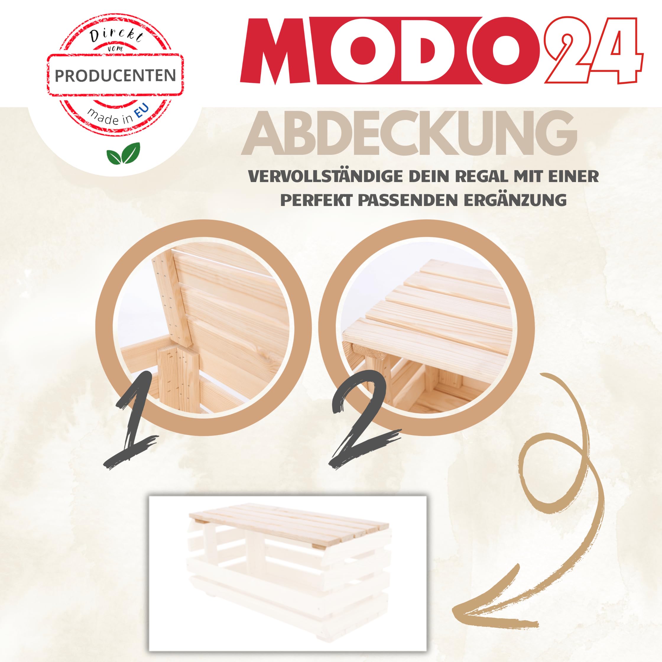 Modular Holzregal für Gemüse & Obst auf Rollen, Stapelbares Regalsystem aus Kiefernholz, 5 Holzkisten, Kartoffelsteige, Küchenregal, Vorratsregal, Gemüseregal, Abm. 132x37x30 cm, Fargbe: Grau