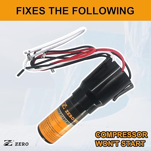 Miniatura 4 de Z ero HS41 3 en 1 Compresor Hard Start Kit para Refrigeradores Congeladores 14-13 H.P. Reemplazo de 110 a 125 VCA TJ90RCO410, AP4503017, 600-410,