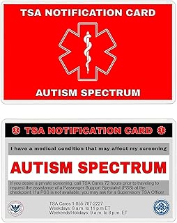 TSA Notification Card for Autism Spectrum - Wallet Version (2)