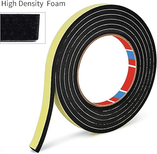 Miniatura 3 de Cinta autoadhesiva de espuma de 14 de pulgada de ancho x 18 de pulgada de grosor para aislamiento acústico, absorción de golpes, burletes de