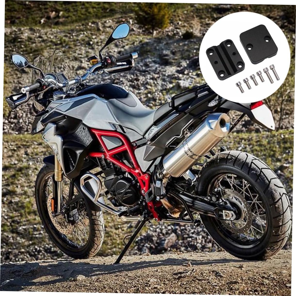 PRETYZOOM Soporte de Navegación para Moto Soporte para GPS de Moto para Viajes Fabricado Material Resistente para Uso Carretera