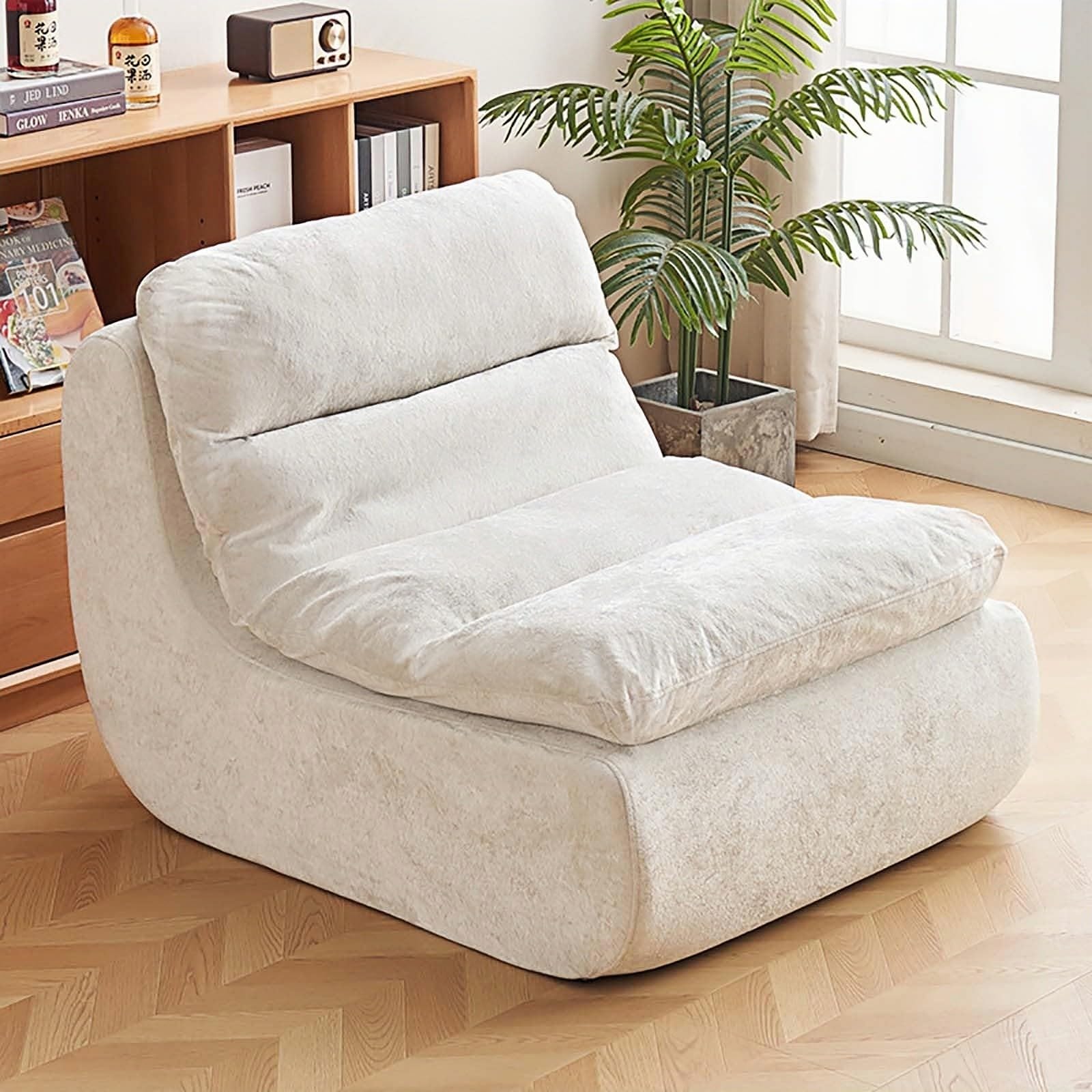Sillón tipo puf comprimido Fireside, cómodo sofá modular para salón