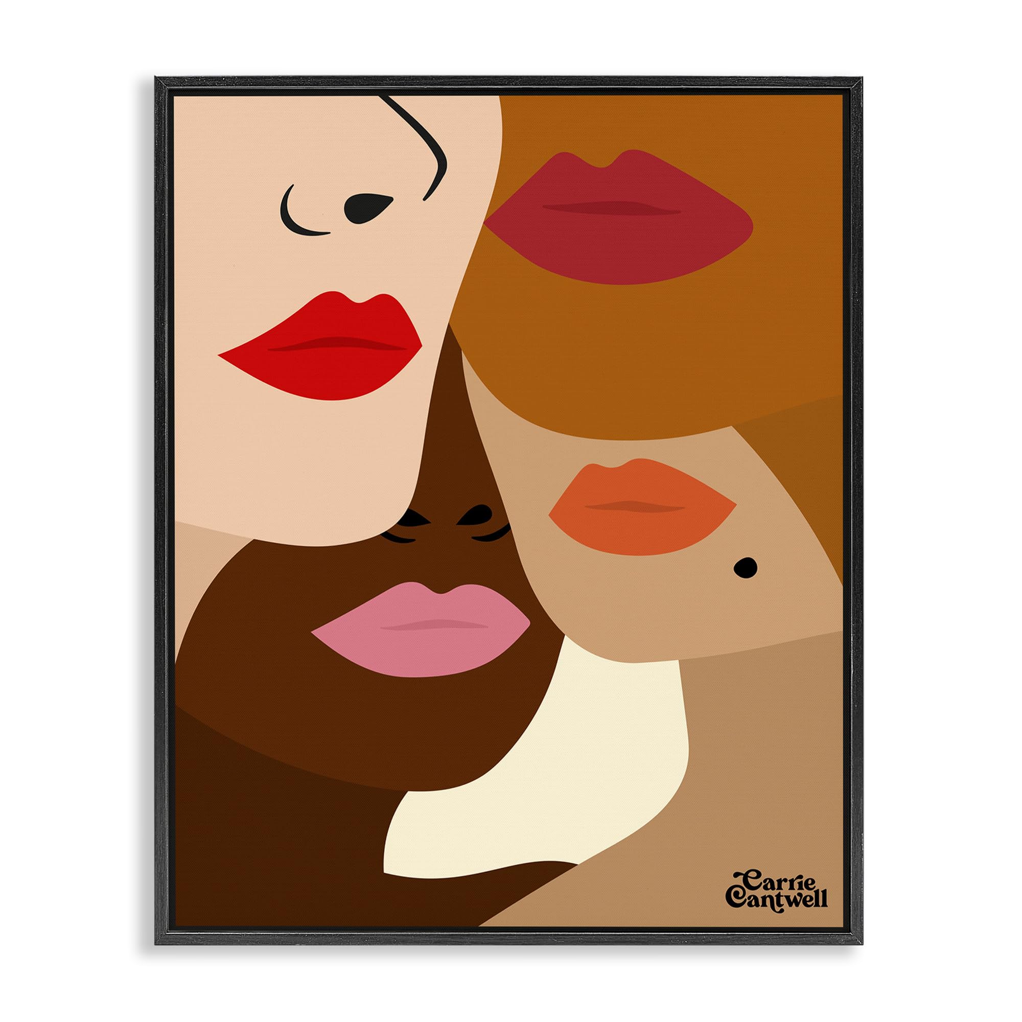 Giclée encadrée visages de femmes Stupell Industries finition premium art
