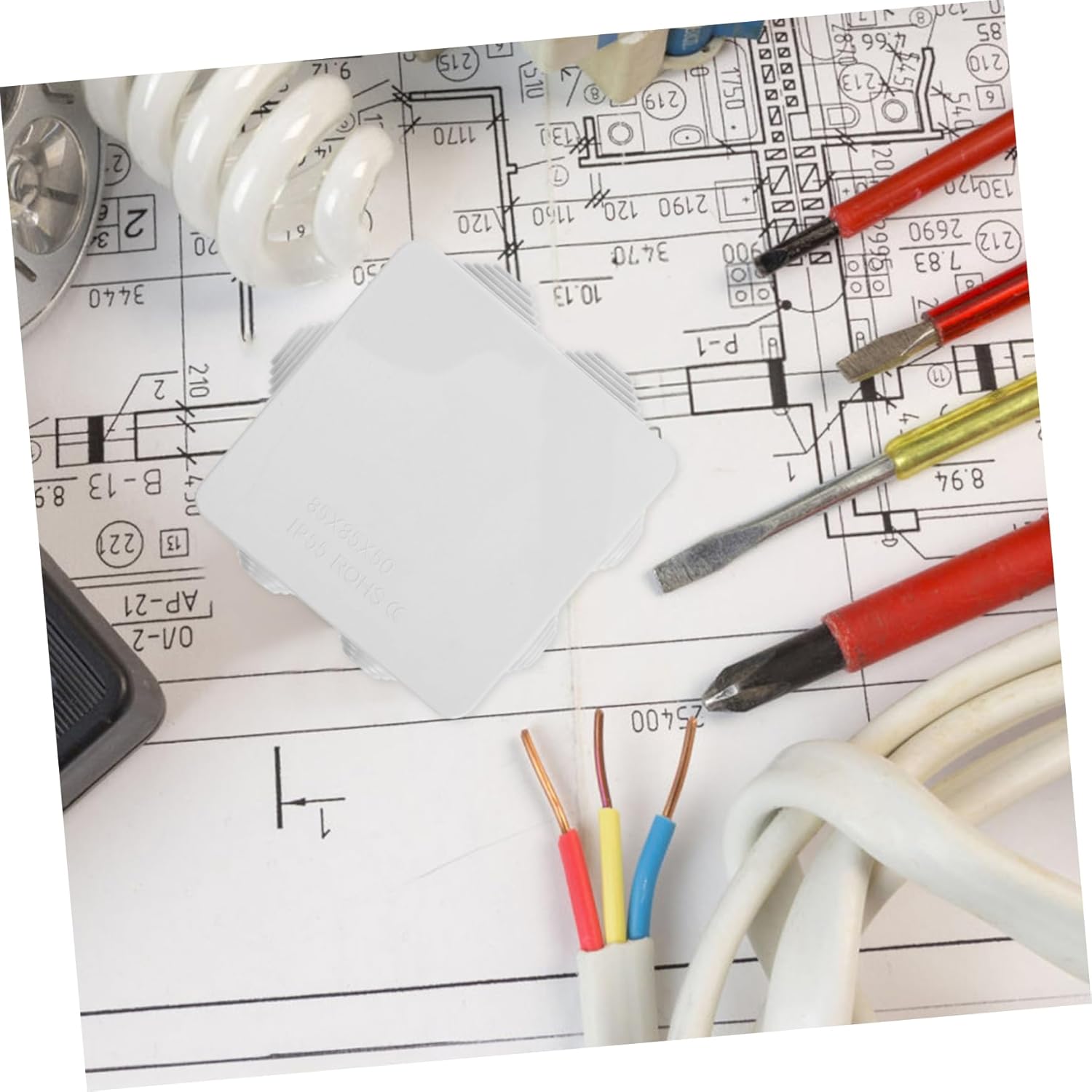NUOBESTY 10pcs Junction Box Outdoor Electronic Box Abs Material Weatherproof Electrical Enclosure Easy Install for Cameras Power Cables