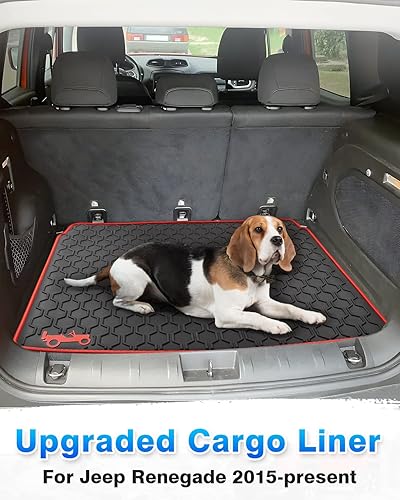 Miniatura 9 de Cartist Forro de carga compatible con Jeep Renegade 2015-2024, forro para maletero trasero de automóvil, color negro