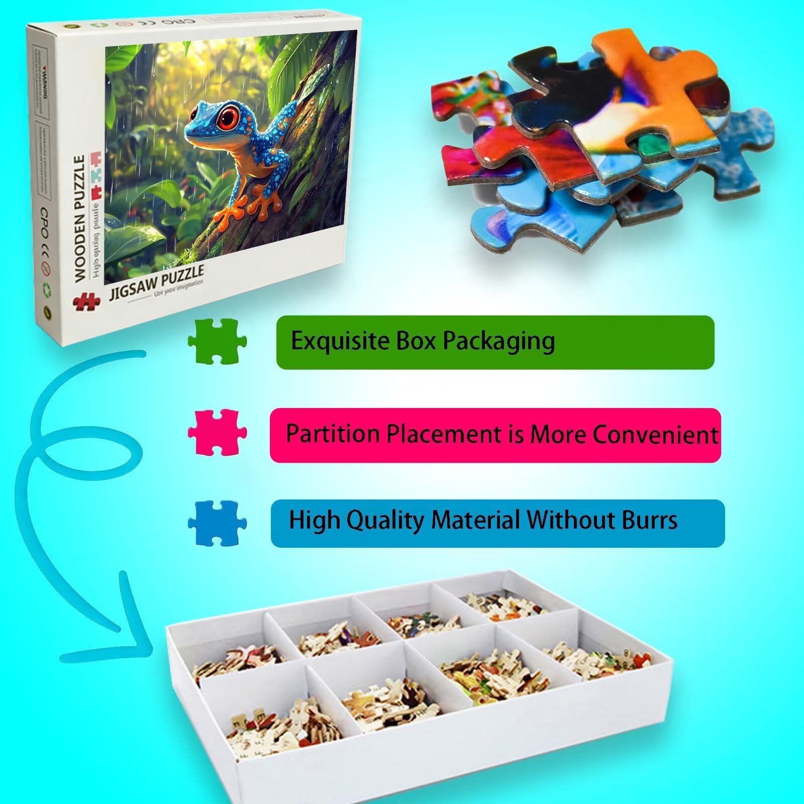 Puzzle 2000 Teile Tier, Holzpuzzle Erwachsene, Klassisches Lernspiel Puzzle Wald, Groß Impossible Jigsaw Puzzles, Wunderschönes Deko Puzzes und Geschenke, Bastelset Erwachsene 99.5 X 70.5cm 8p-720