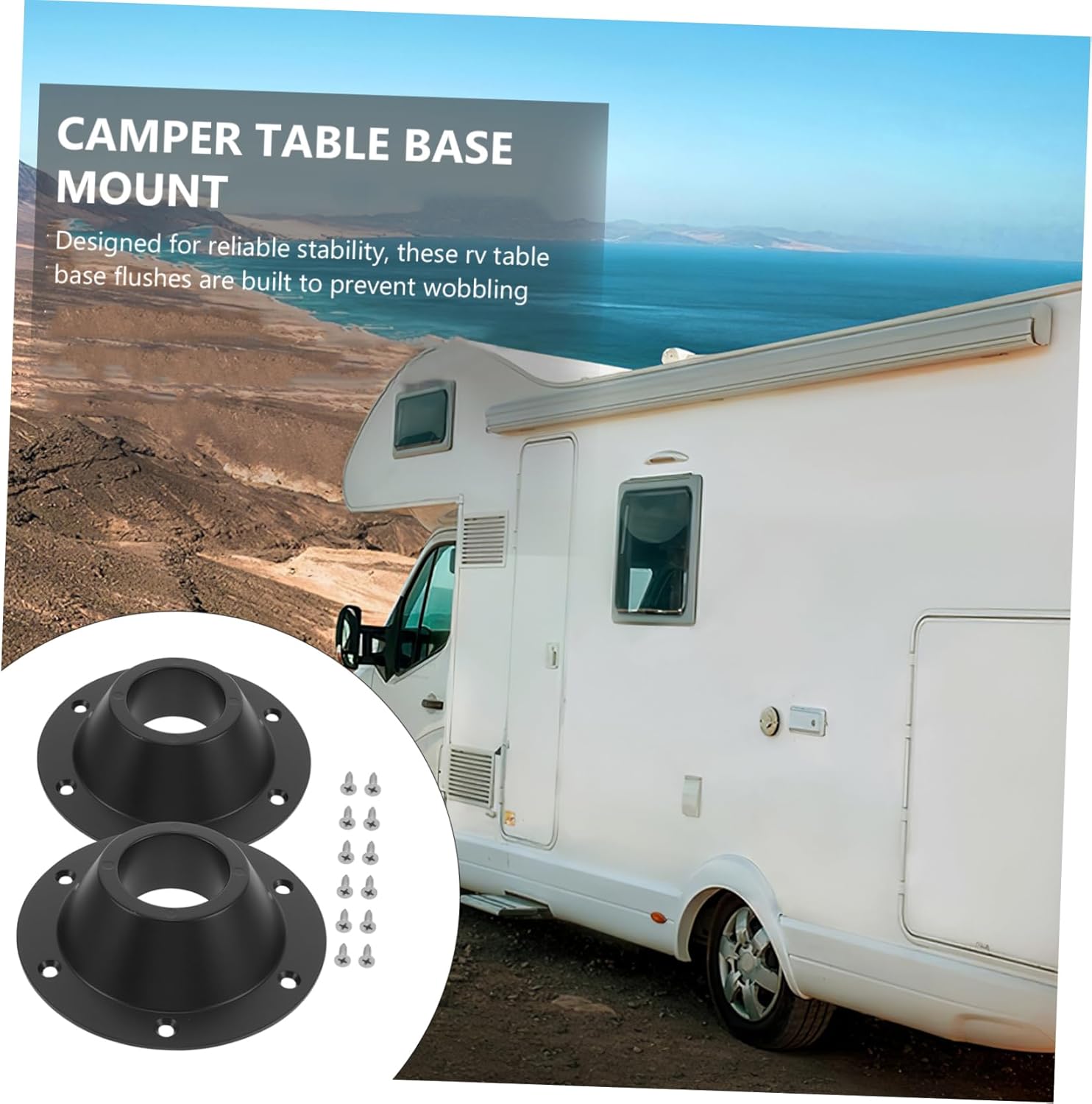 STOBOK 2pcs Rv Table Base Mount Easy Installation Pedestal Table Base for Camper and Yacht Lightweight and Floor Mount Accessory
