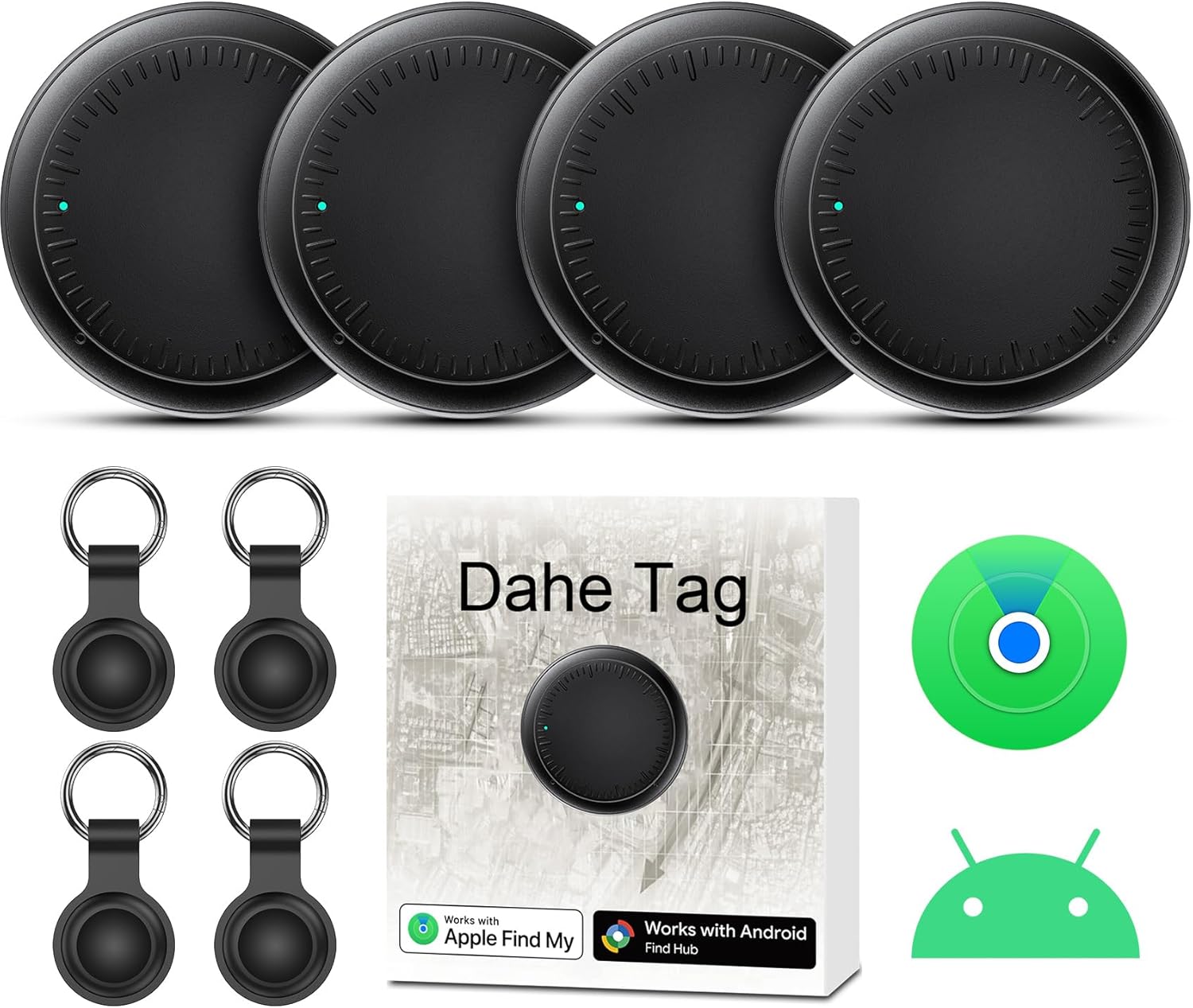 Smart Tracker Tags 4 Pack Android...