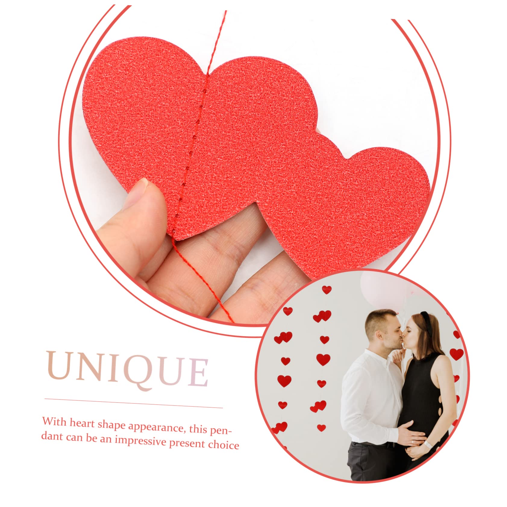 ABOOFAN 1packung Herzförmige Papiergirlande Mit Für Valentinstag Dekoration Für Hochzeiten Partys Und Romantische Anlässe Kreative Raumgestaltung Und Festliche