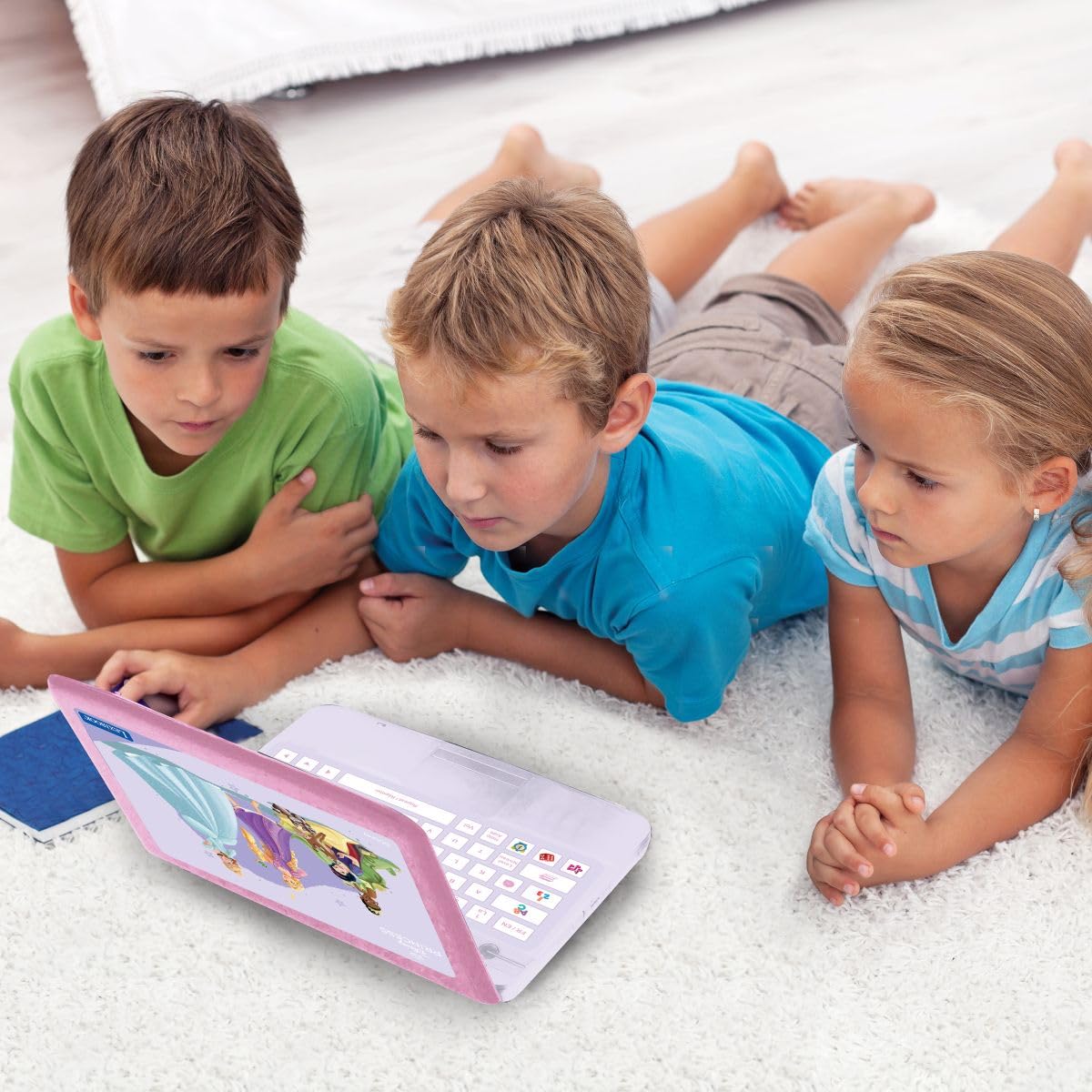 Lexibook, Disney Princesses Ordinateur Éducatif Enfant, JC601DPi1 | Anglais/Français, 164 activités, Jeux éducatifs, souris et clavier, Grand écran