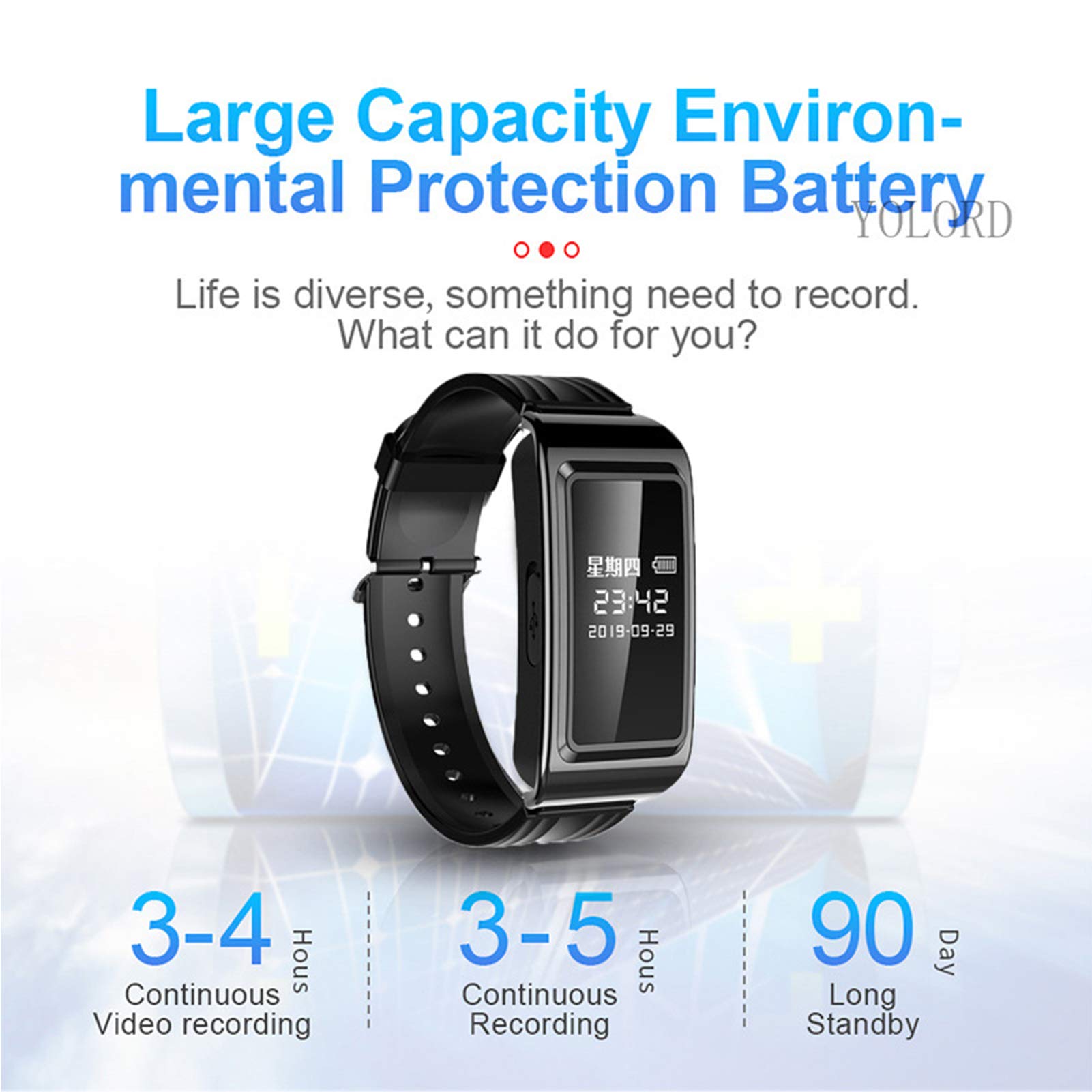 Pulsera Inteligente HD Grabadora 1080P Cámara Espía Oculta Portátil,Prevención Evidencia De Un Crimen Grabación Reloj Deportivo,Cámara Espía Reuniones De Negocios,Evidencia Smartwa-Negro 128 GB…