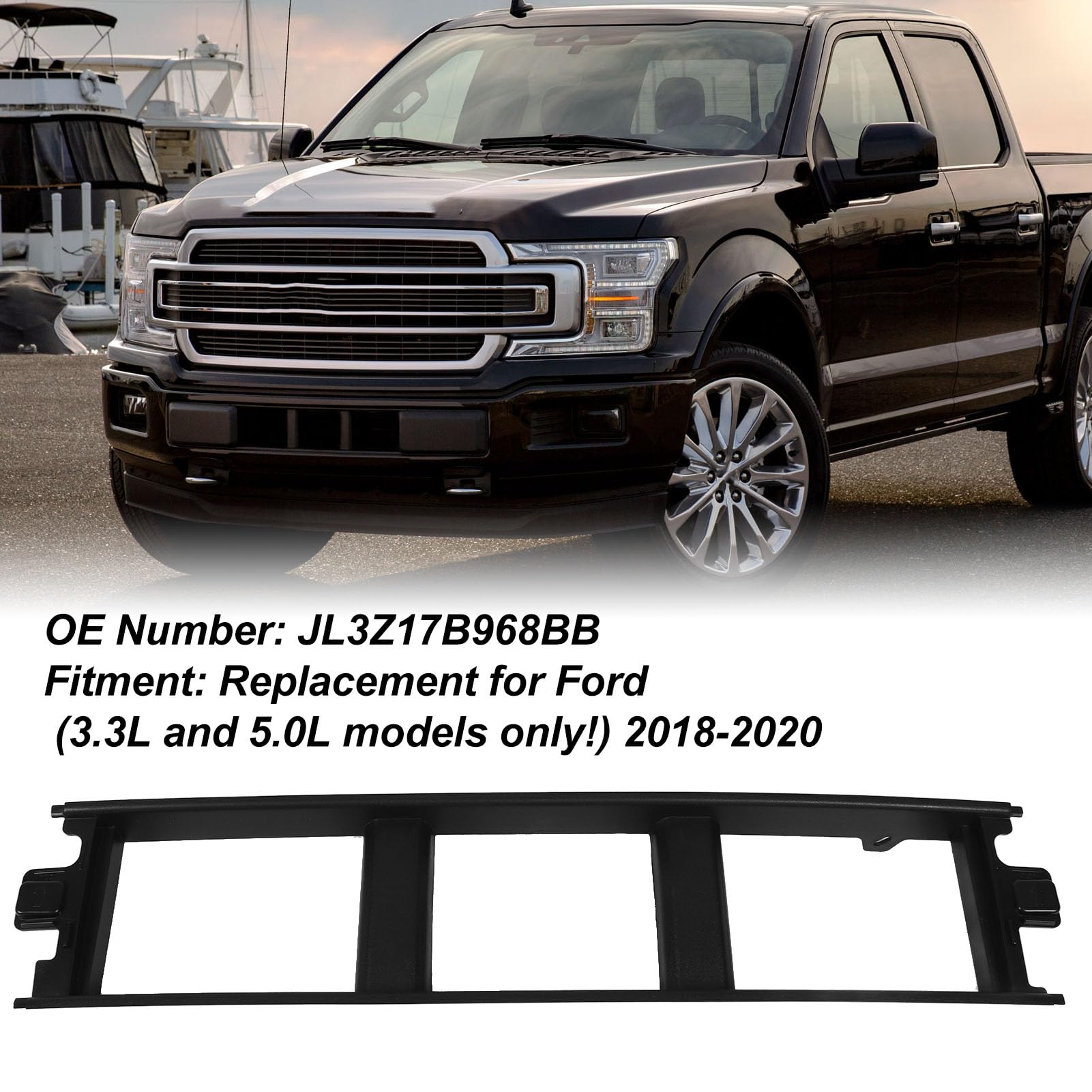 Front Bumper Trim Center Cover JL3Z17B968BB Strong Stylish