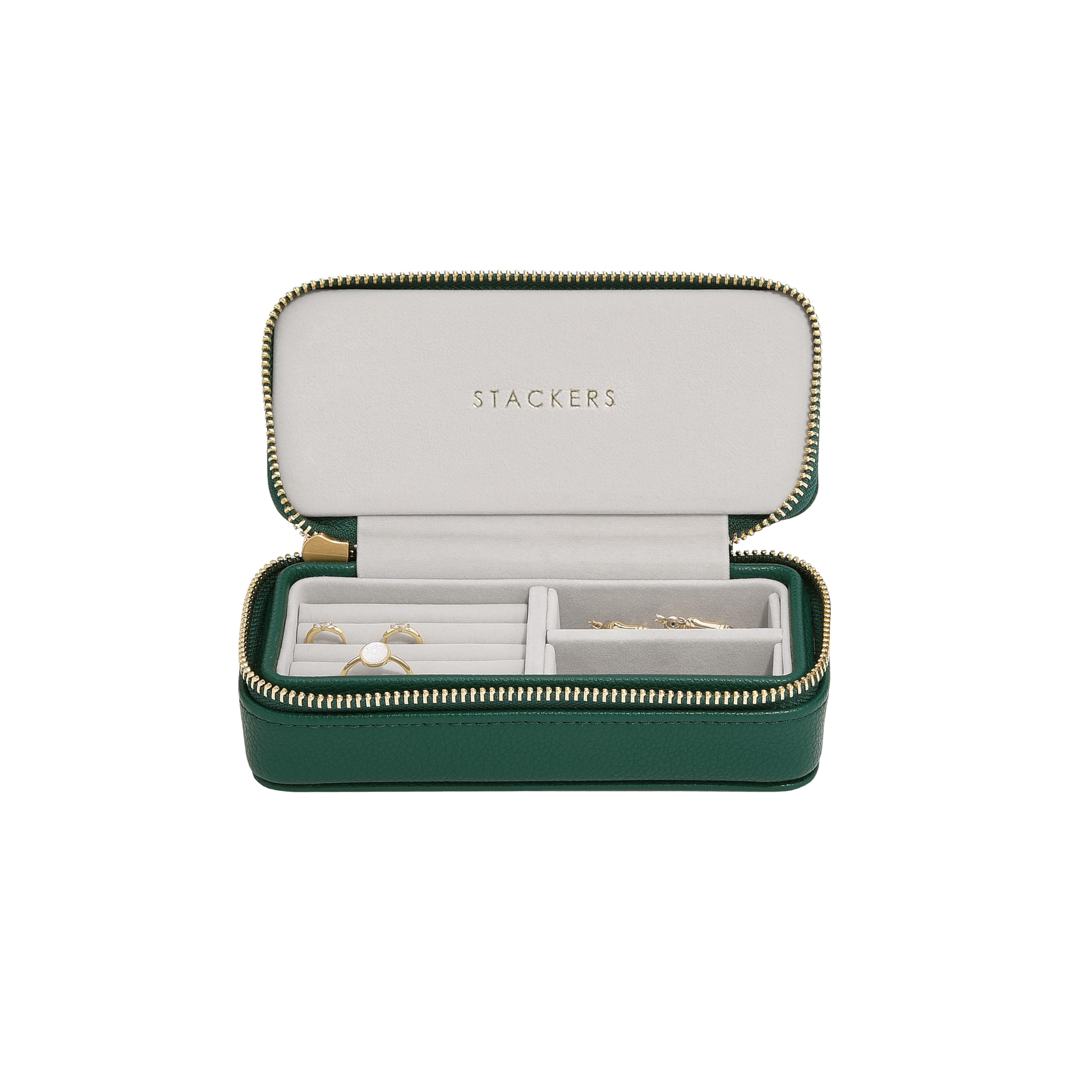 Stackers Forest Green Medium Travel Jewellery box