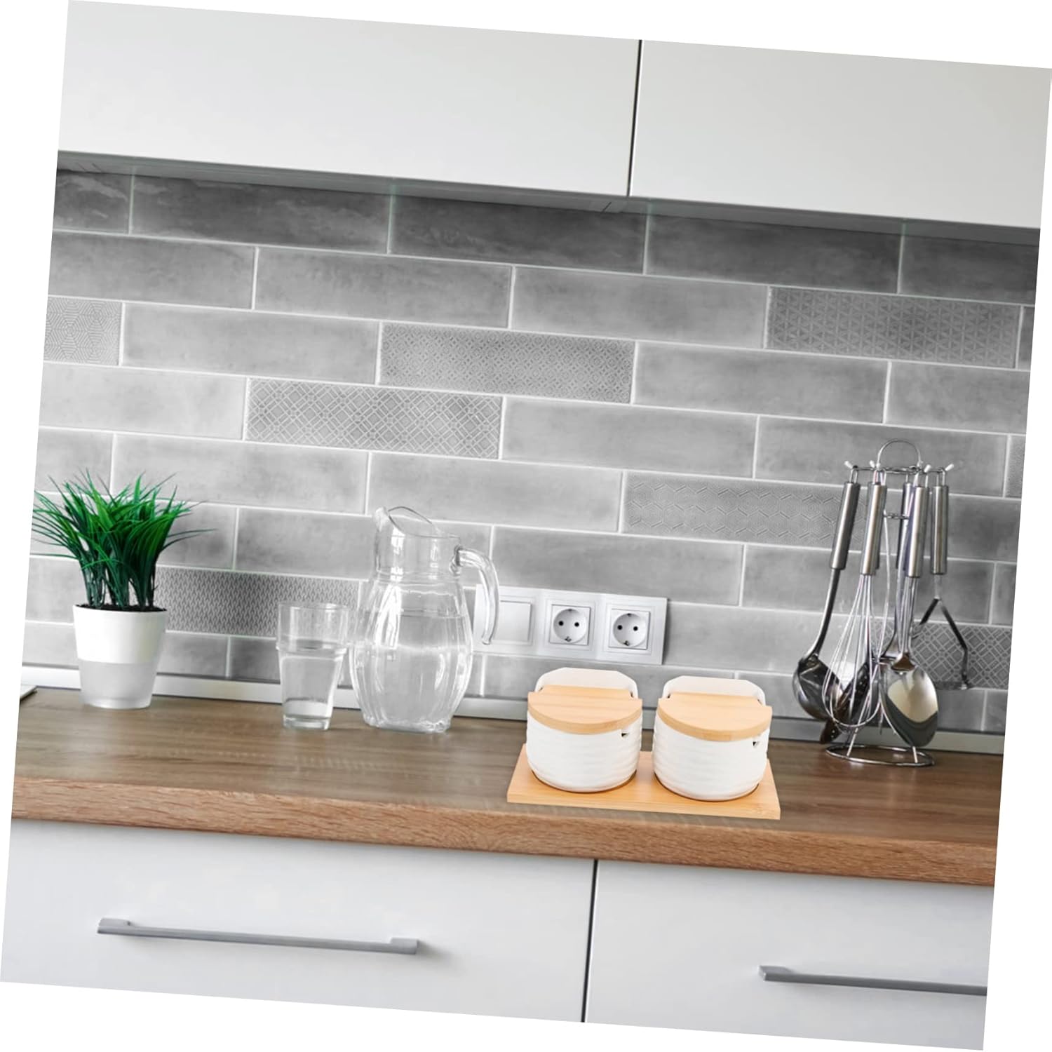 Alipis 1Set Ceramic Kitchen Spice Jars Capacity Condiment Storage Pots for Salt Seasoning Spices Wide Mouth Opening