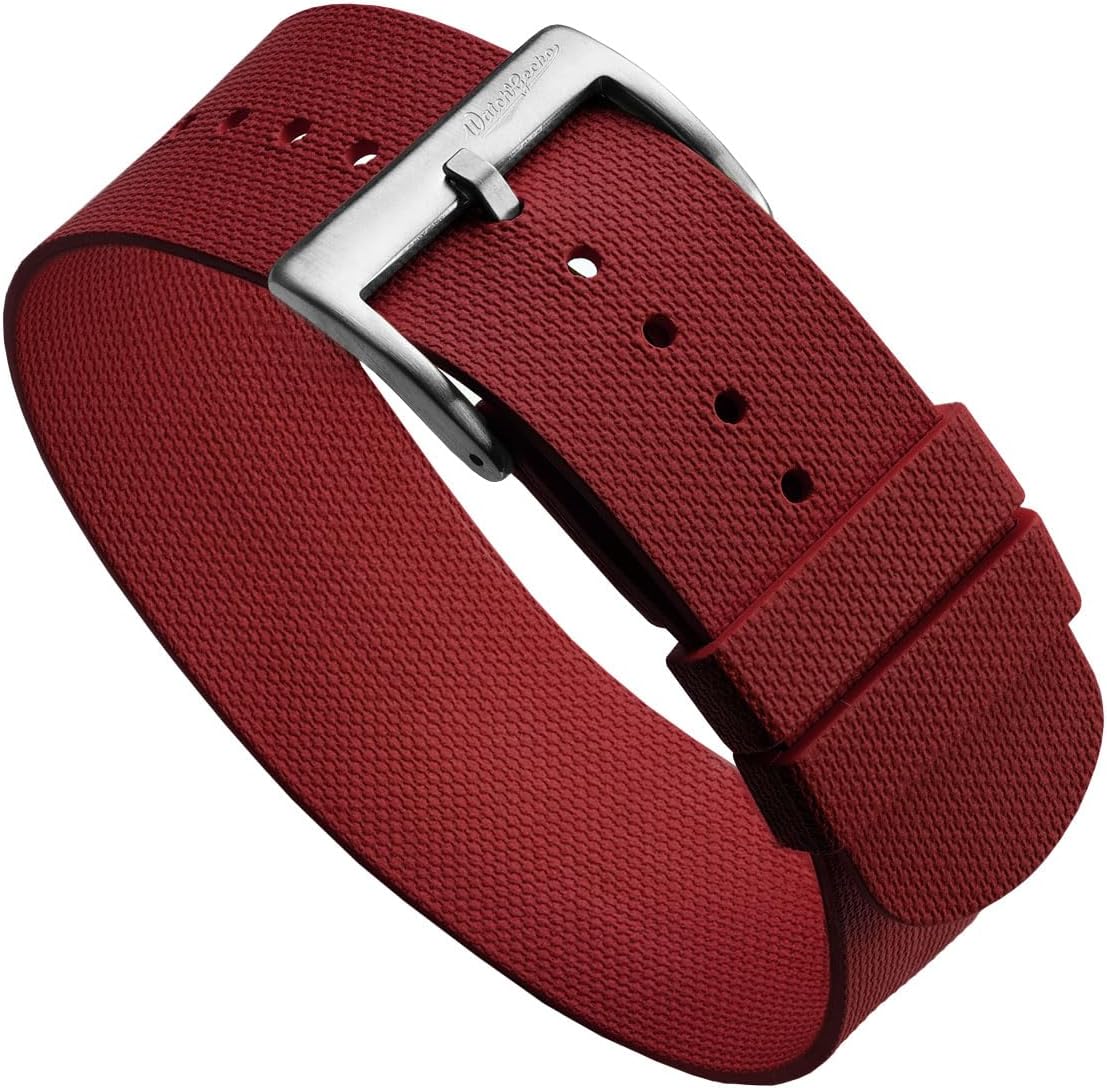 WatchGecko TidalPass British Military FKM Rubber Watch Strap, Waterproof Men's Watch Band, Versatile And Stylish, Wear 2 Ways