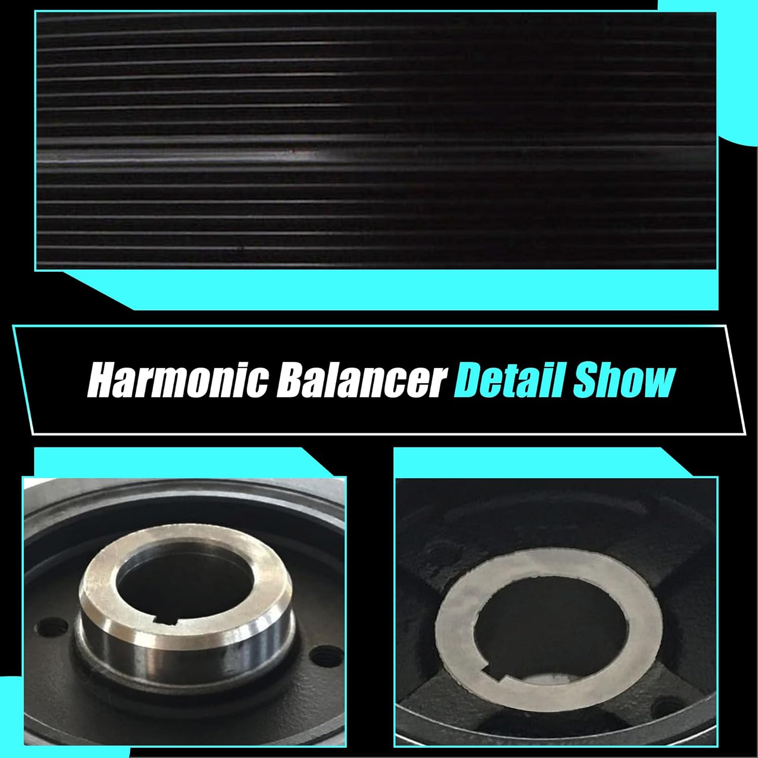 Engine Harmonic Balancer Crankshaft Pulley Compatible with Toyota Avalon 1995-2004 Camry 1994-2006 Highlander Sienna Solara Lexus Es300 Es330 Rx300 Rx330 Rx400h V6 3.0L 3.3L 594-140