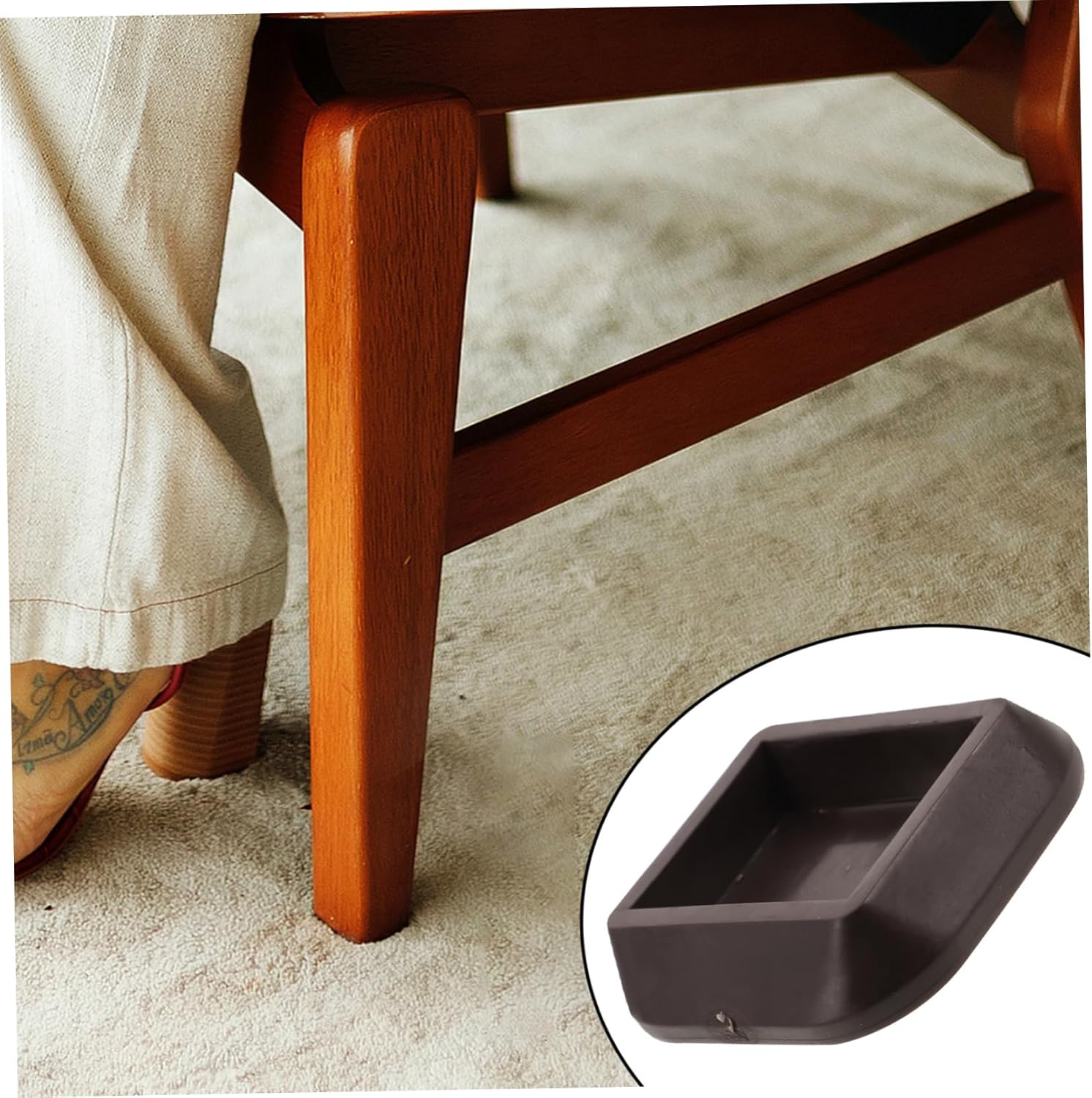 8pcs Silicone Non Slip Furniture Wheel Stoppers for Hardwood Floors Bed Frame Coasters Furniture Tip Over Prevention Caster Cups for Sofa