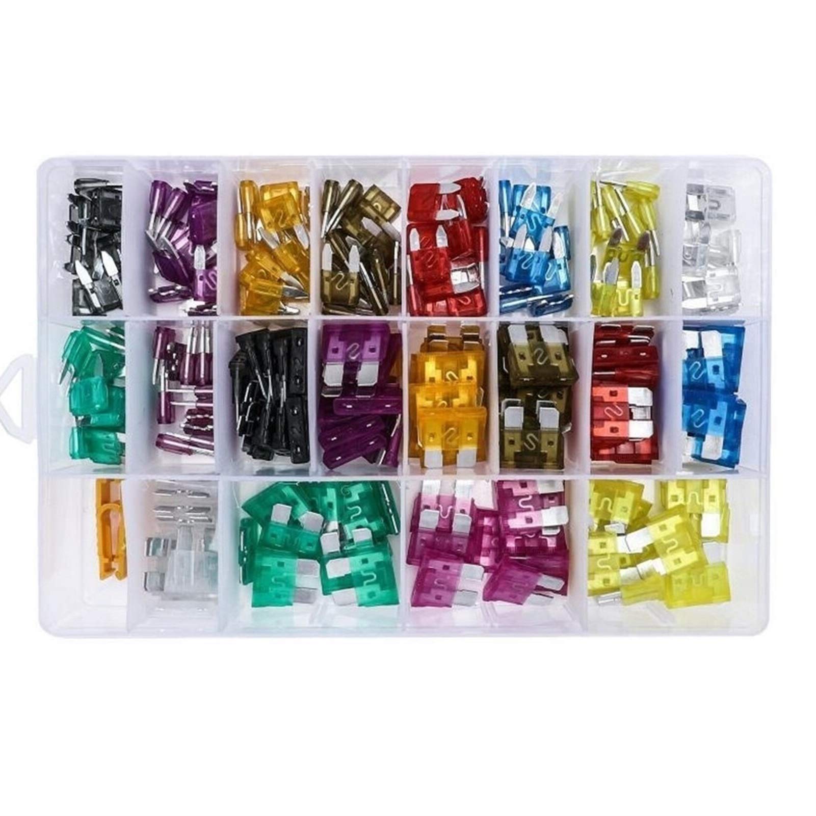 Kit de fusibles for coche y camión, 220 Uds., APM ATM, Mini AMP, surtido de fusibles de cuchilla estándar, juego de cuchillas, Mini película de seguro de coche Cableado de protección