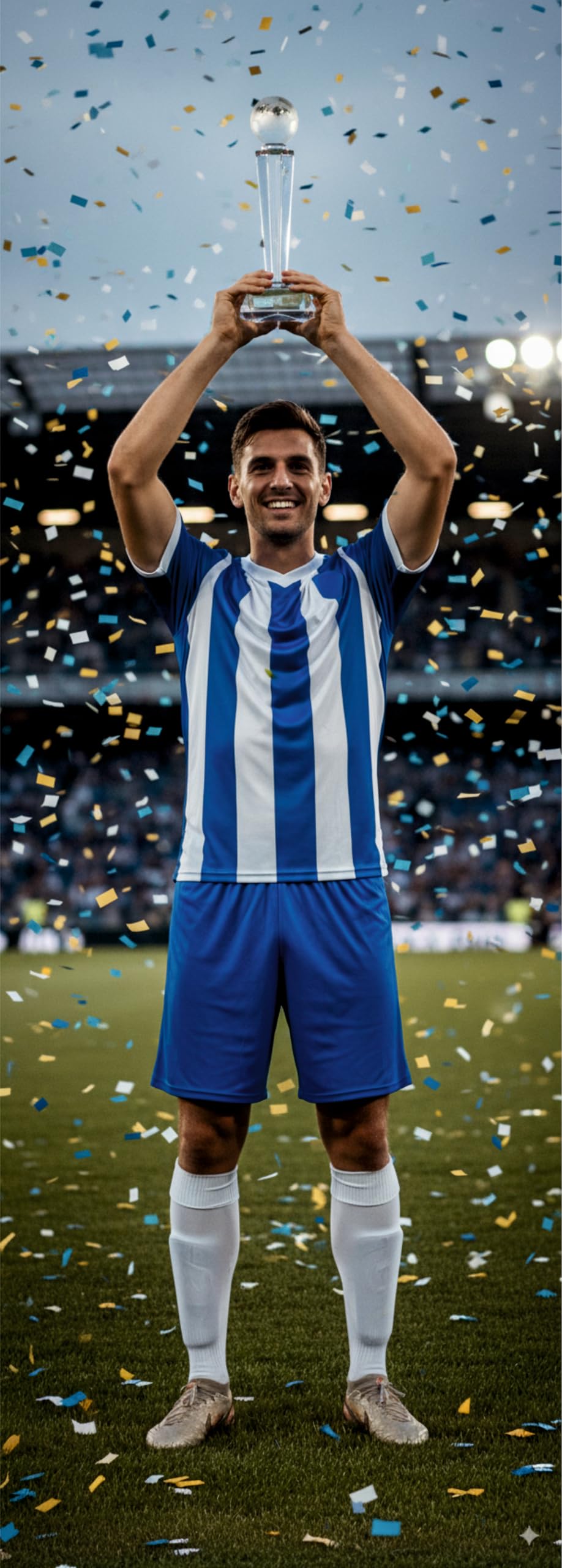 Trofeo Fútbol Personalizado de Cristal con Balón en 3D, Premio Deportivo para Mejor Jugador o Máximo Goleador, de 27cm