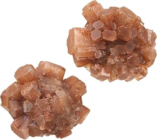 mookaitedecor 2 Pieces Aragonite Crystal Cluster Mineral Healing Stones Natural Aragonite Raw Stone for Collection Home Decor, 10-35g