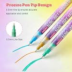 YOUKOYI Nail Art Pens, 12 Colors Precision Tip Nail Art Markers Set Easy to Use for Beginners, Vibrant Quick-Dry Paint for DIY Nail Design & Detailed Drawing - Professional Manicure Tools Kit