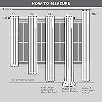 Vista 2 de KOUFALL Cortinas de ventana de baño para ducha, juego de 2 paneles de cortinas cortas transparentes en blanco y negro para cocina, dormitorio
