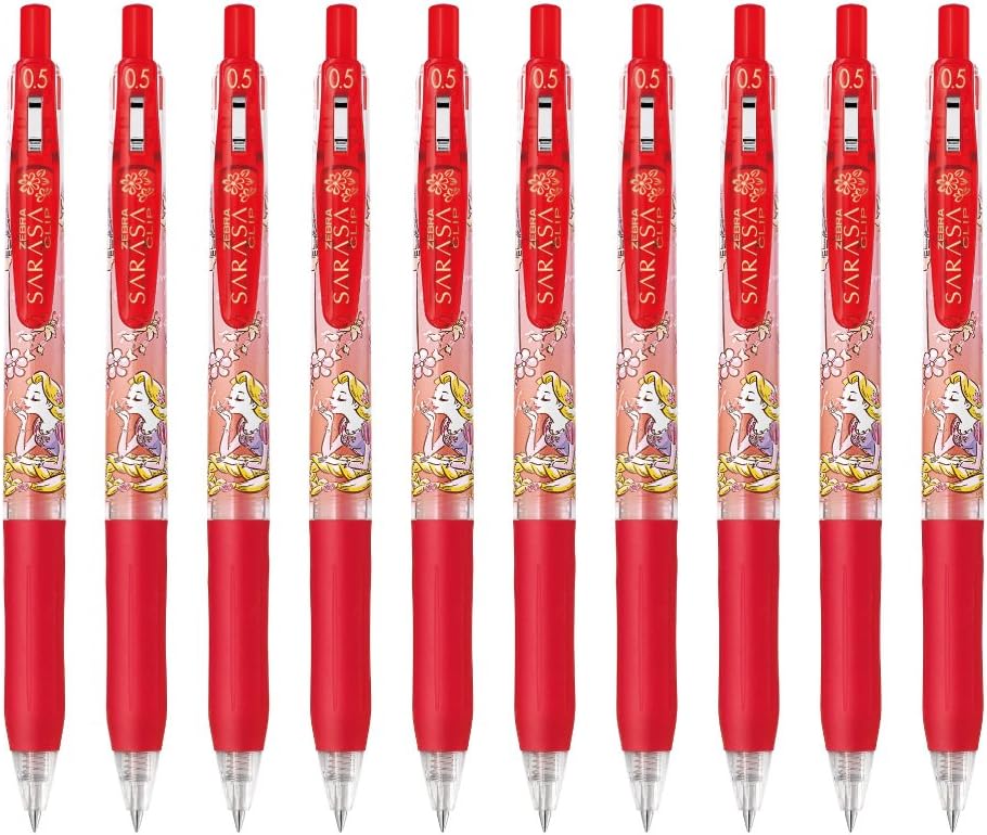Amazon ゼブラ ジェルボールペン サラサクリップ ディズニープリンセス 0 5 赤 ラプンツェル 10本 B Jj29 Dsp R 文房具 オフィス用品 文房具 オフィス用品