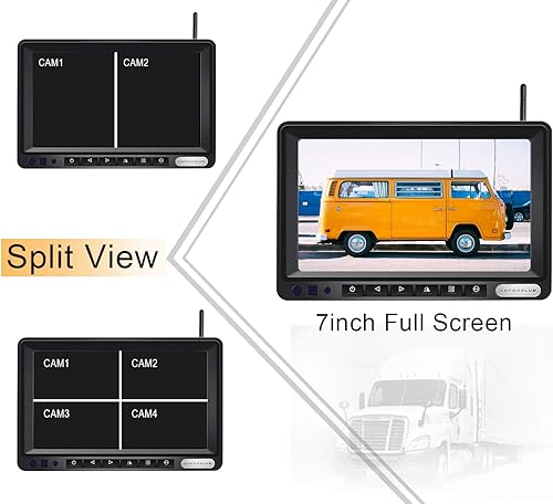 Miniatura 5 de Kit de sistema de cámara de reserva inalámbrica digital FHD de 1080P para RV, camión, remolque, camioneta, autobús, visión nocturna, monitor LCD HD