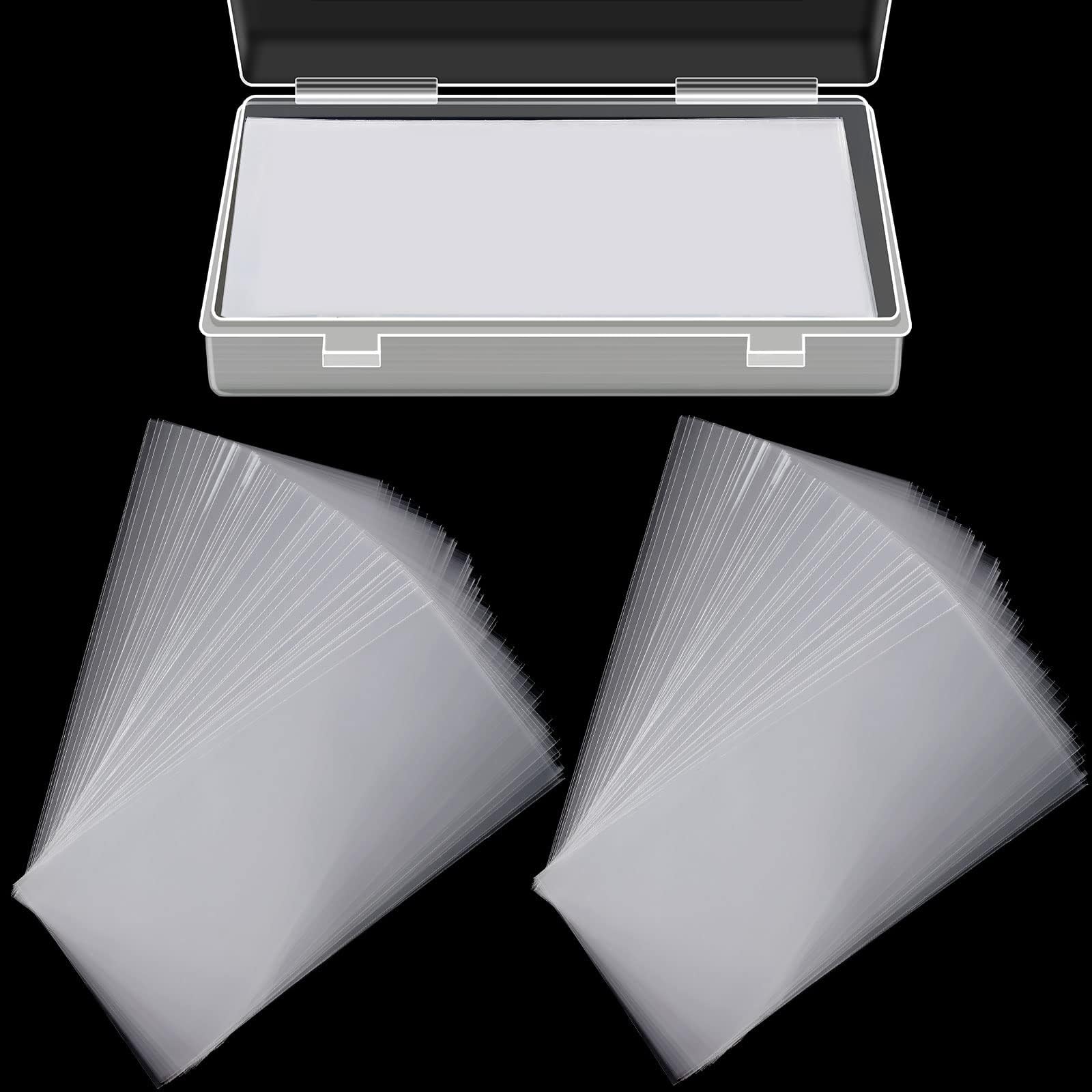 Shappy 301 Pieces Paper Money Holders with Plastic Storage Case Clear Currency Sleeves Dollar Bill Sleeves for Collectors Cash Money Protector