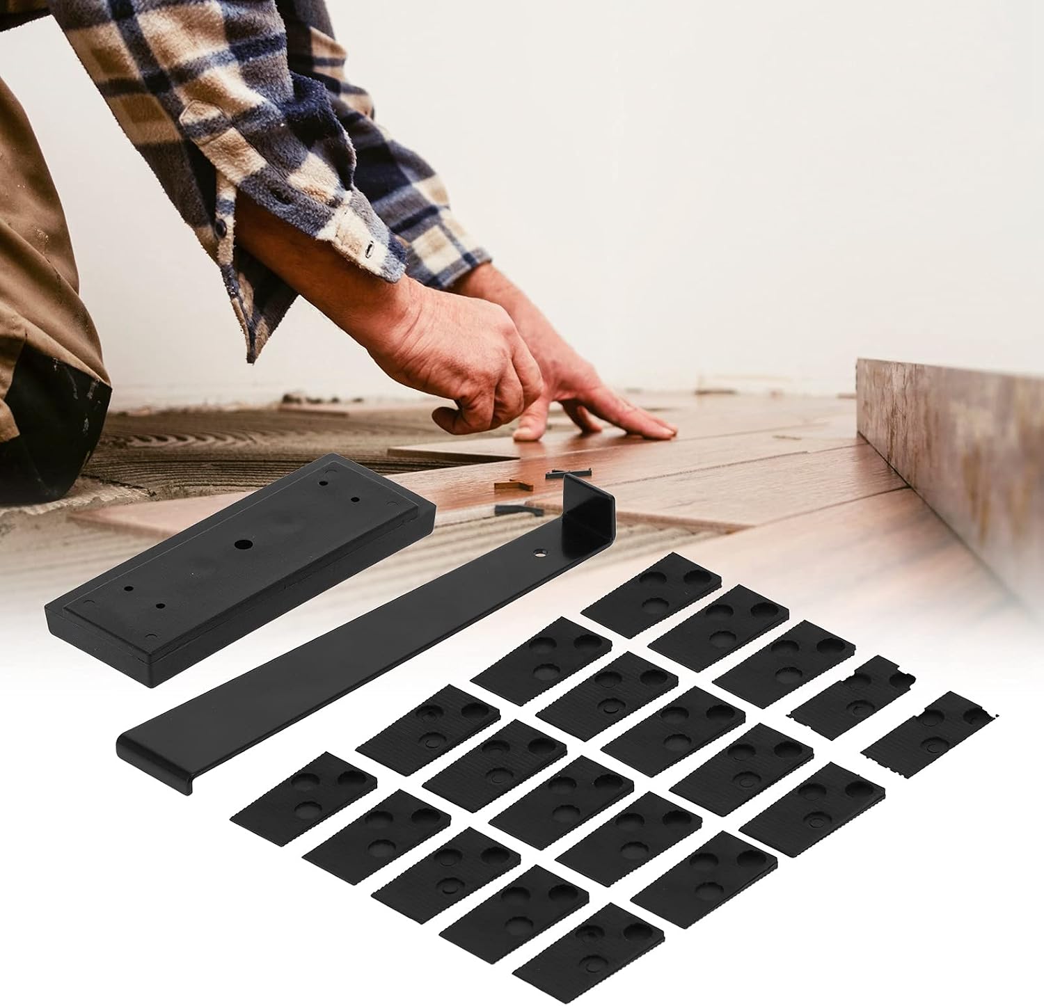 xiji Floor Install Kit, Including Pull Bar, Tapping Block, Spacers for Laminate & Hardwood Flooring