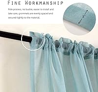 Vista 2 de Dreaming Casa - Cortinas transparentes sólidas DC10548-2 con paneles Rod Pocket