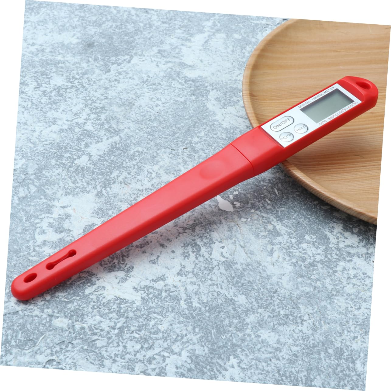 Ciieeo 3piezas Digital De Cocina Sonda De Inoxidable Para Carnes y Alimentos Lectura Instantánea Herramienta De Cocina Para Bbq y Uso Doméstico Rojo
