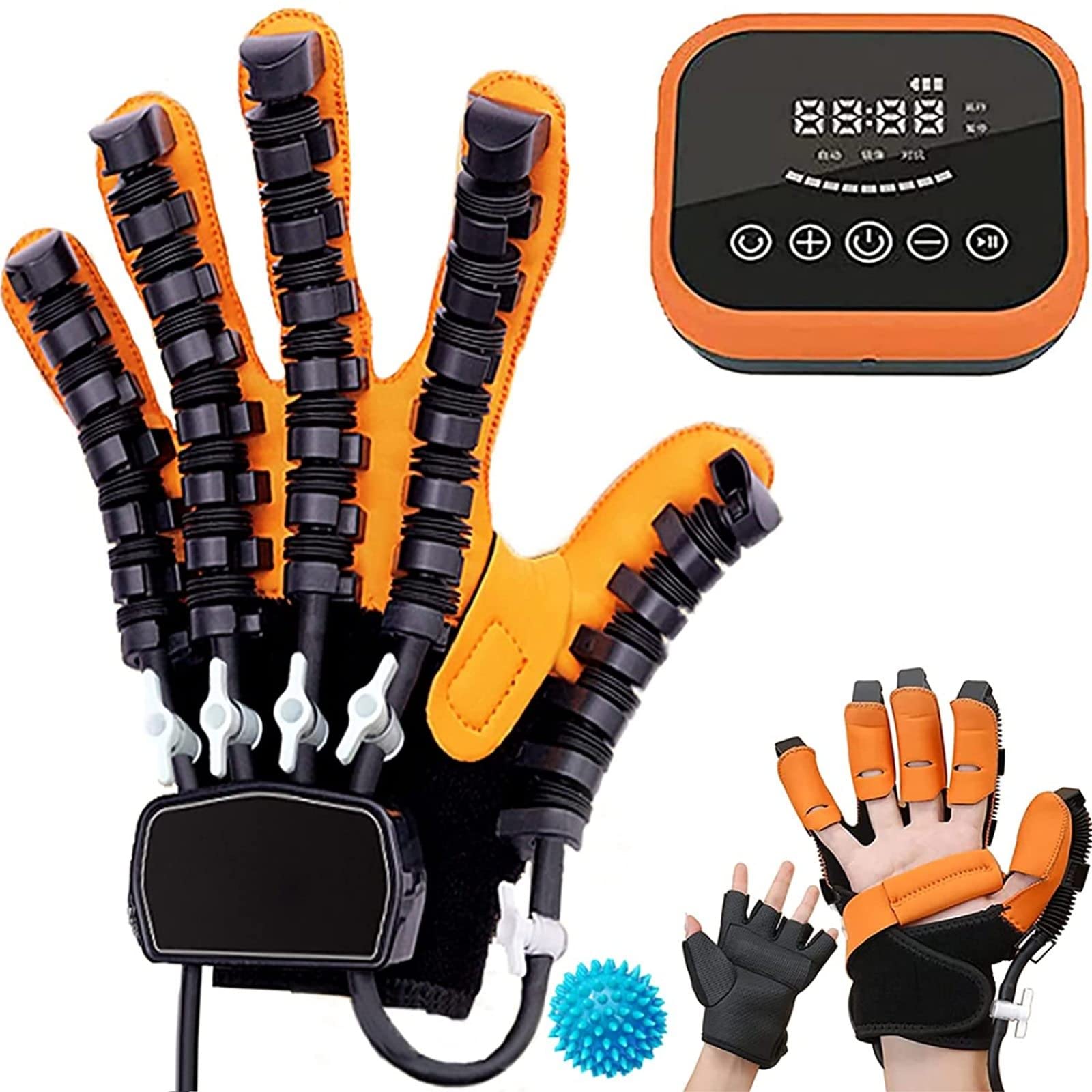 Protector de férula de Mano para Entrenamiento de Dedos, Entrenamiento Manual de exoesqueleto para recuperación de función de Mano de hemiplejía de Carrera