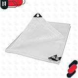 KOTARBAU® Tarpaulin - Polyethylene - 2 x 3 m (6.6x9.8 ft) - Transparent - 120 g/m2 - Tarpaulin Waterproof Heavy Duty - Reinforced Edges - UV Resistant - With Eyelets - Universal Cover Sheet - 6
