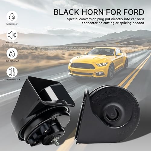 Vista 23 de FARBIN Bocina de coche compatible con Toyota/Lexus/Subaru, etc. Bocina de caracol eléctrica de tono alto y bajo de 12 V con parrilla protectora